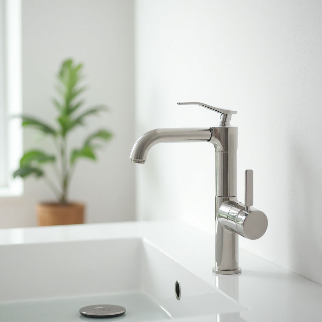 Low-Flow Stainless Faucet Set